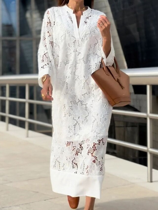 Women's Midi Dress Lace Dress Sundress Modern Beach
