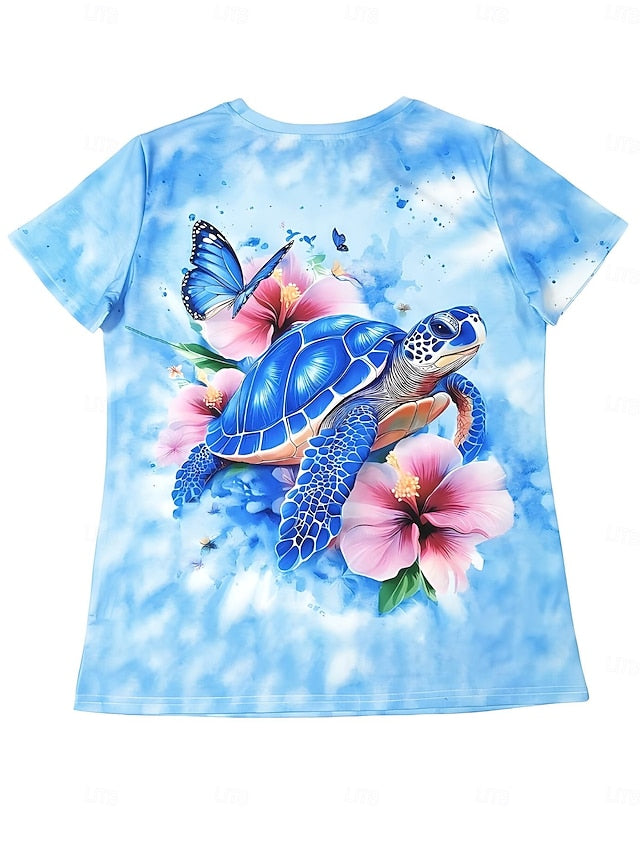 Women's T Shirt Floral Graphic Rose Elegant Vintage Fashion