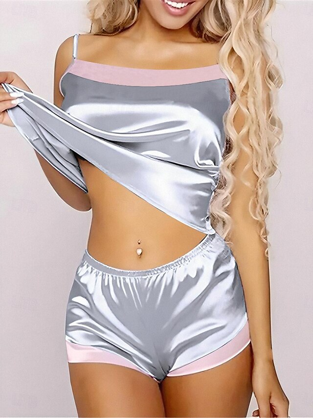 Women's Pajamas Pajama Top and Pant Sets Pure Color Fashion