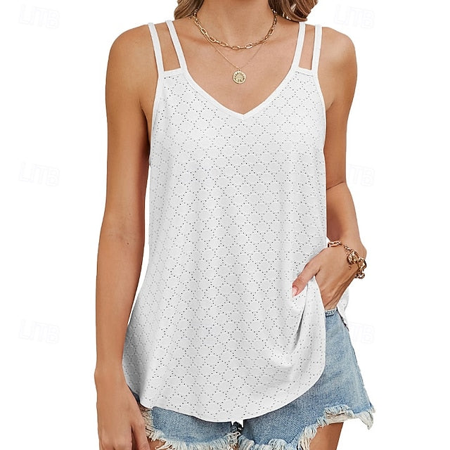 Women's T Shirt Backless Solid Color Classic Casual