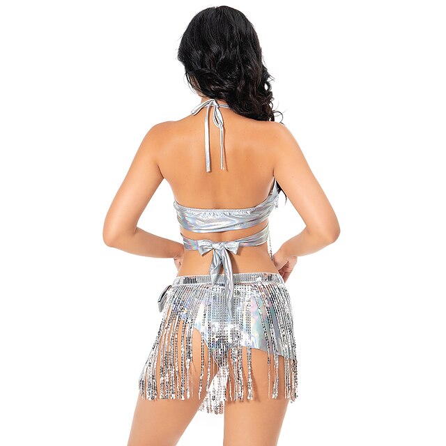 Dance Costumes Exotic Dancewear Pole dance Top Tassel Ruching