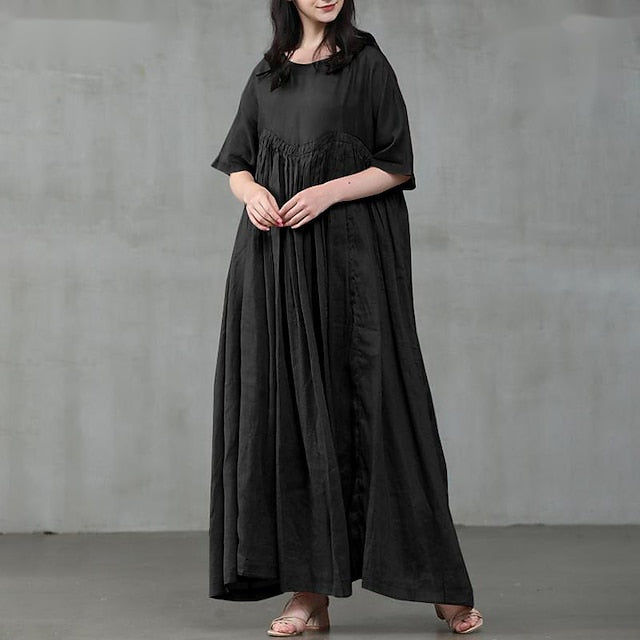 Women's Long Dress Maxi Dress Cotton Blend Casual Dress