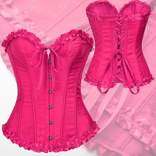 Retro Vintage Rococo Victorian Corset Overbust Corset Sleeveless