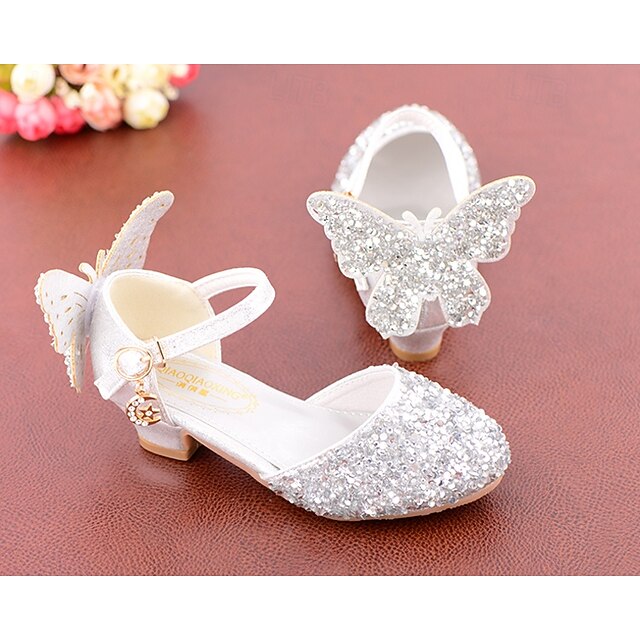 Shoes – Pink Sparkly Girls' Butterfly Glitter Princess