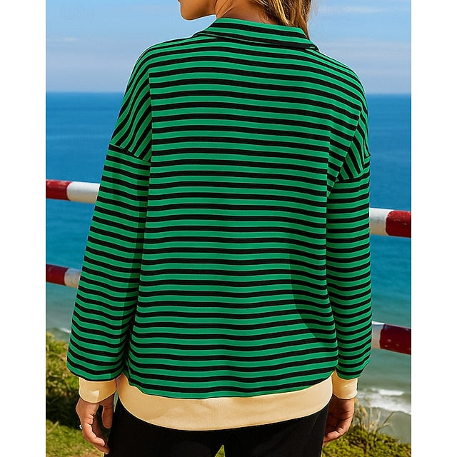 Christmas Women's Pullover Sweatshirt Casual Tops Quarter