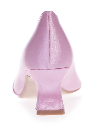 Blue Kitten with Rhinestone Satin Bow Women's Royal Heels