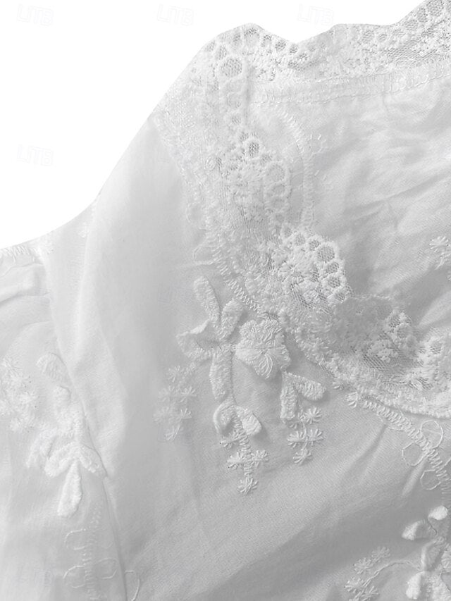 Women's Shirt Blouse Lace Tops Lace Plain Stylish Classic