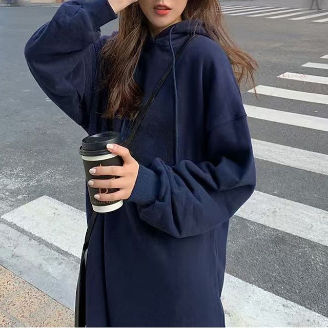 Women's Midi Dress Hoodie Dress Fashion Modern Daily Going