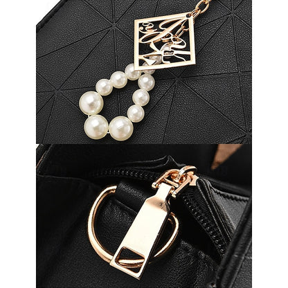 Handbag Faux with Elegant – Women's Pendant Pearl Leather