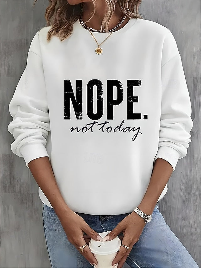 Women's Sweatshirt Pullover Letter Street Casual Sports