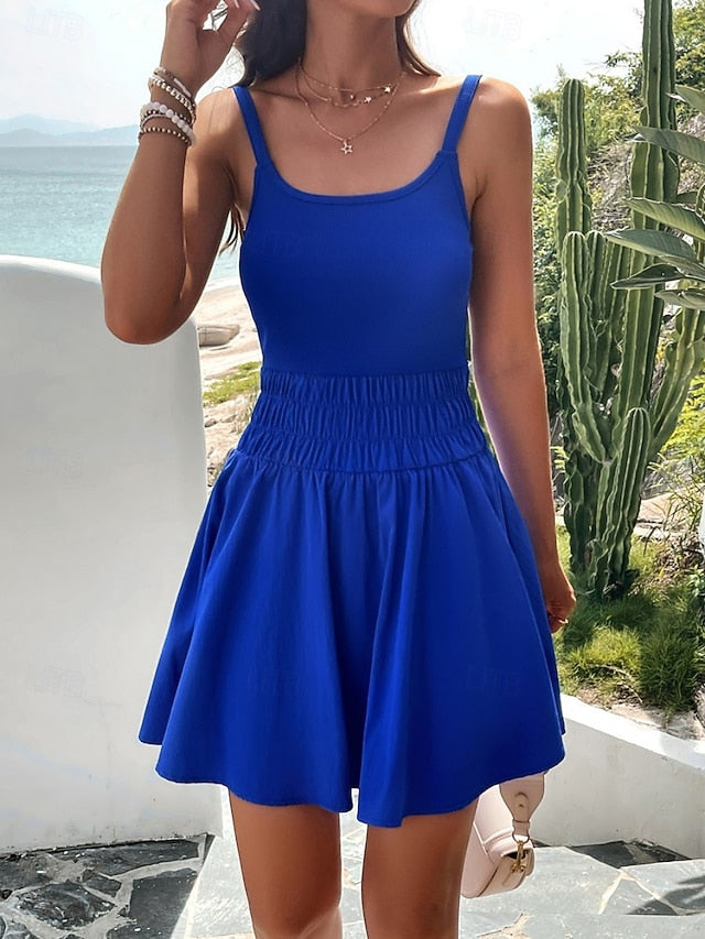 Women's Mini Dress White Dress Graduation Dress Casual