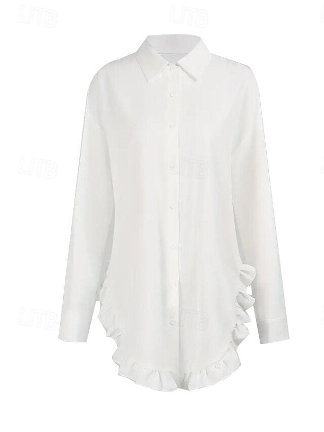 Women's Mini Dress White Dress Casual Dress Stylish Classic