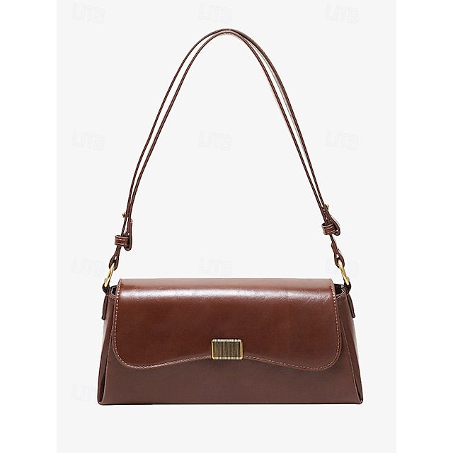 Shopping Women's Daily Baguette PU Tote Office Leather Bag