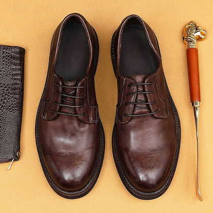 and Men's Tan Goodyear Derby Shoes Clean Leather Welt with