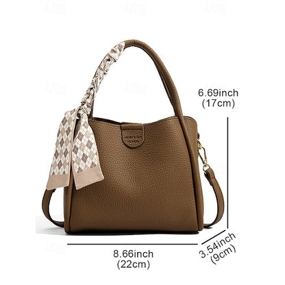Bag Bucket Handbag PU Women's Bags Shoulder Crossbody