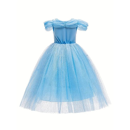 Costume Girl Tulle Elsa Frozen Party Theme Flower Dress Princess