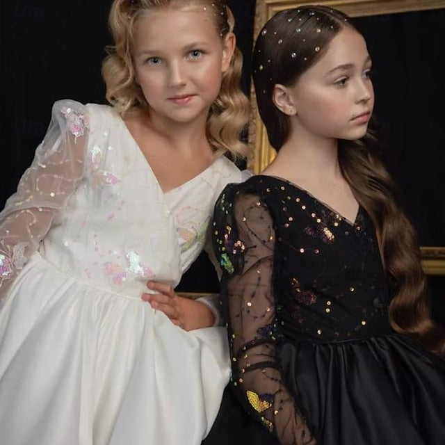 First Communion Girl Girls' Dress Kids Party Flower