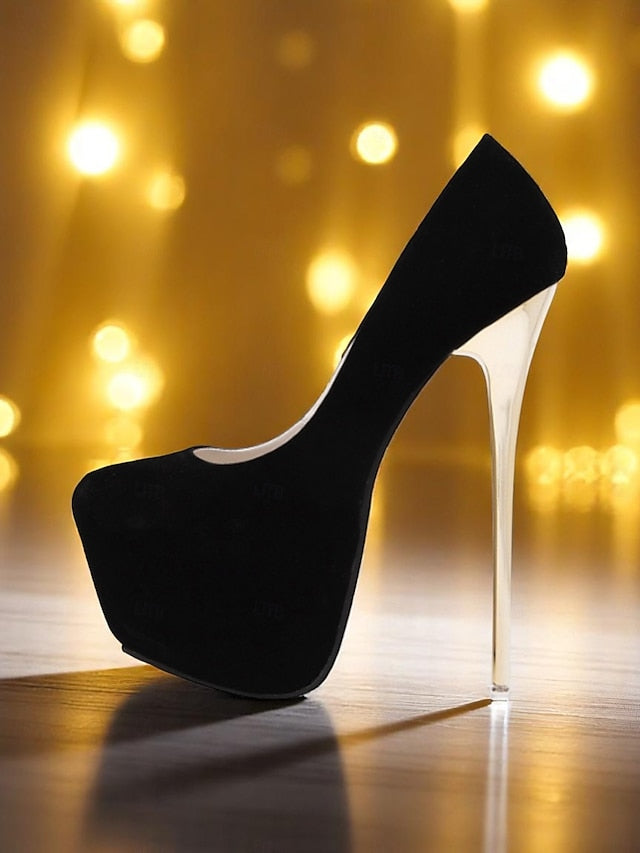 Metallic Red Platform and Women's Stiletto Suede Heels with