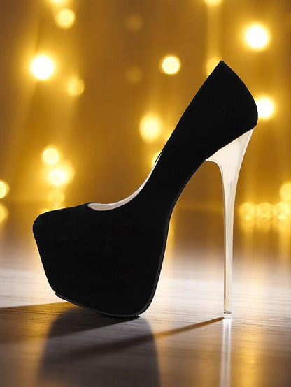 Metallic Red Platform and Women's Stiletto Suede Heels with