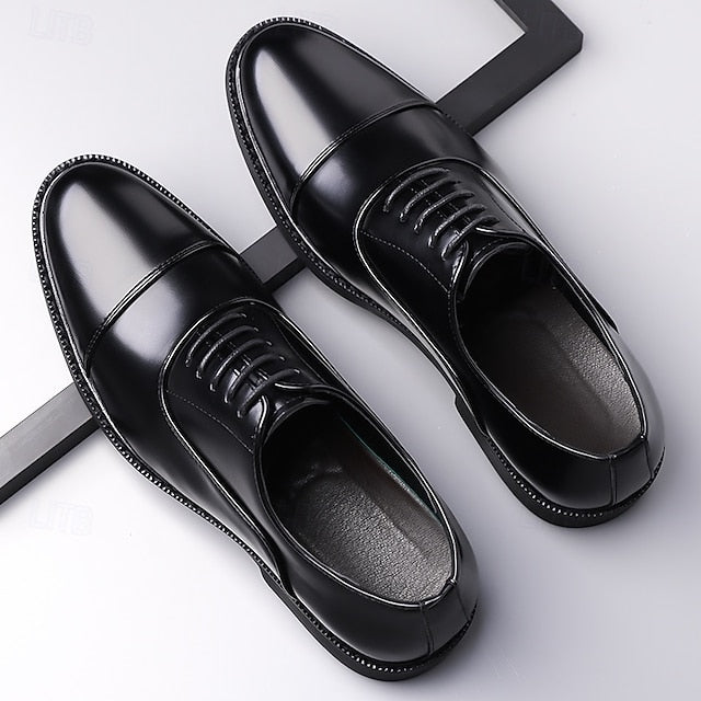 Shoes Cap-Toe – Oxford Design Classic Men's Brown