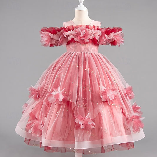 Dress Party Wedding Sleeve Kids Short Special Girls' Flower