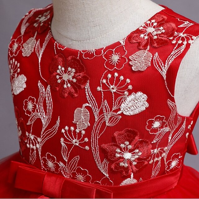 Sleeveless Dress Girl Flower Girls' Sequin Kids