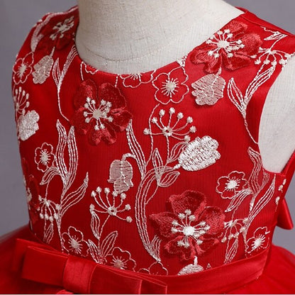 Sleeveless Dress Girl Flower Girls' Sequin Kids