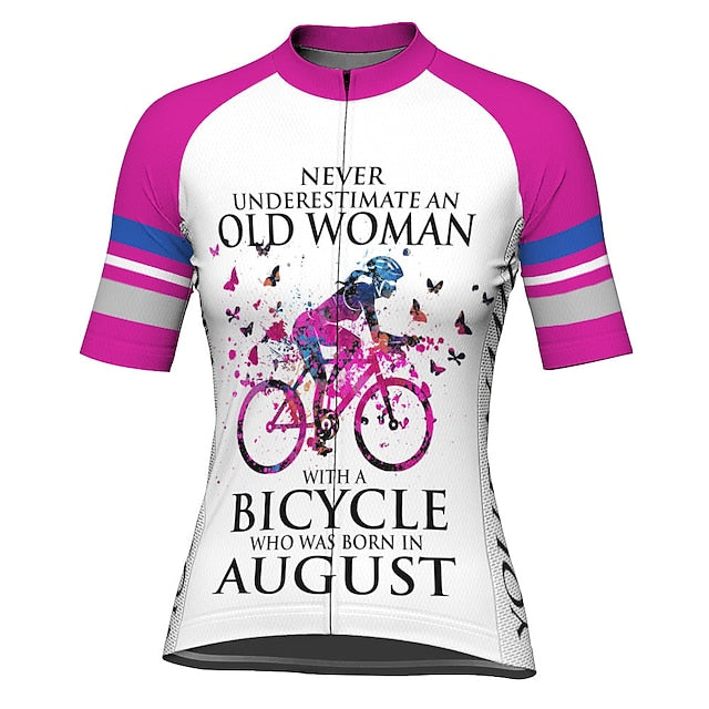 Women's Cycling Jersey Graphic Butterfly Funny Short Sleeve