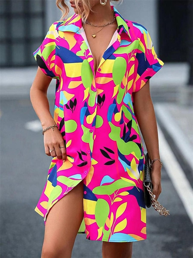 Women's Shirt Dress Casual Dress Mini Dress Date Vacation