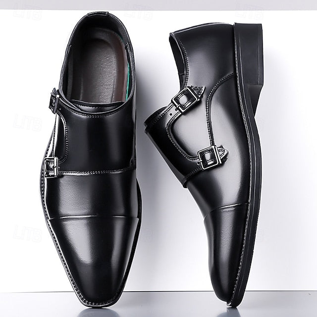 Elegant Shoes – Double Strap Monk Leather Men's