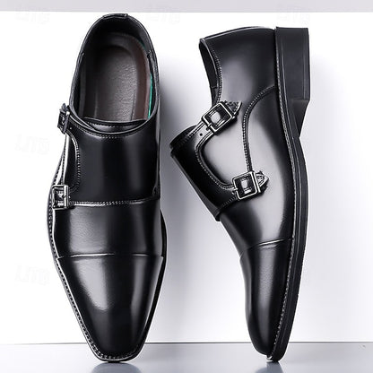 Elegant Shoes – Double Strap Monk Leather Men's
