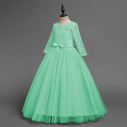 Girls' Sleeve Wedding Girl Dress Flower Half Kids