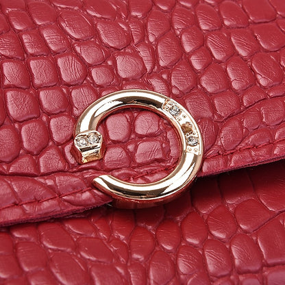 Bag Leather Going Women's out Set PU Purse Office Pcs 3