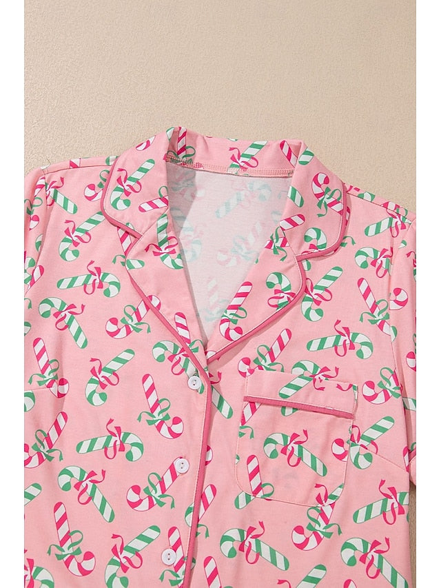 Santa Claus Sleepwear Pajamas Satin Pajama Women's Cosplay
