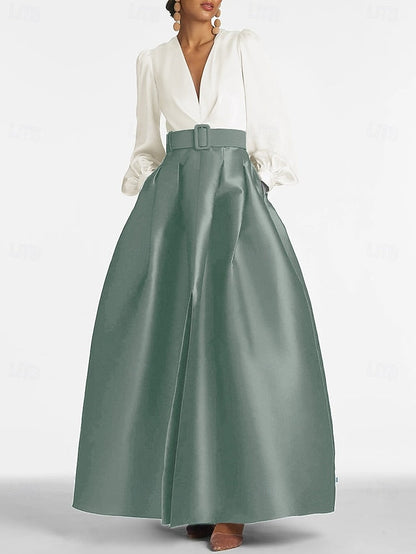 Evening Floor Split Formal A-Line Guest Wedding High Gown Dress