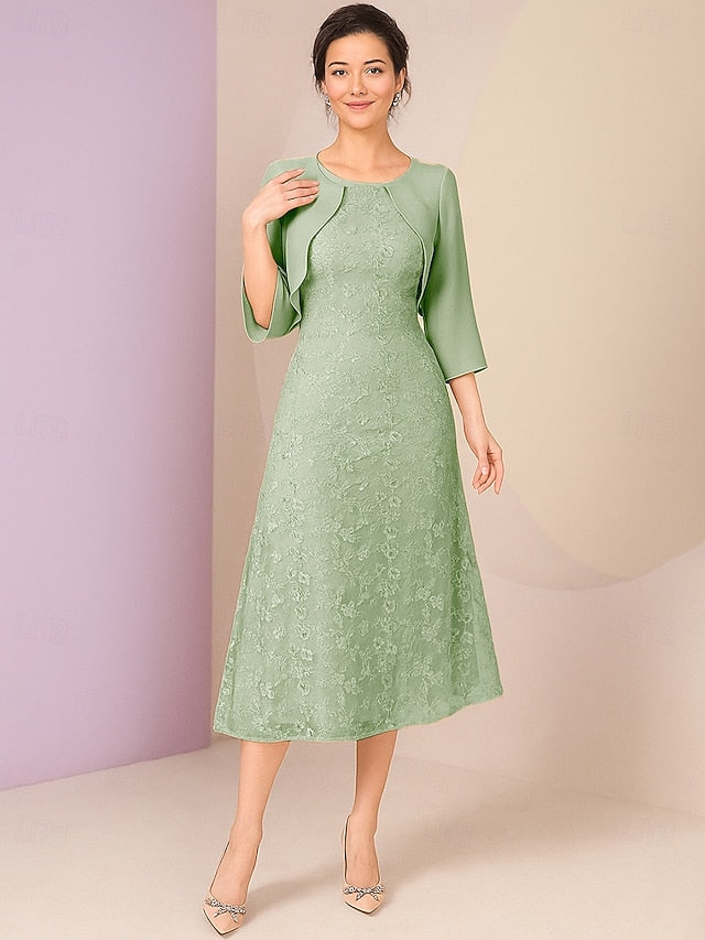 A-Line Ankle Length Party Dress Cocktail Dress Wedding Guest
