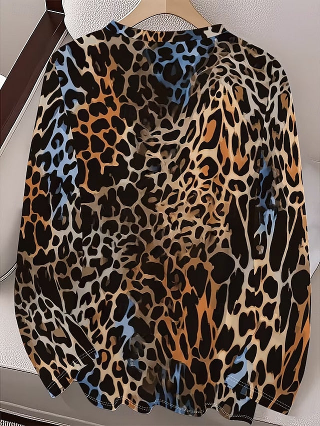 Women's T Shirt Print Graphic Leopard Vintage Fashion