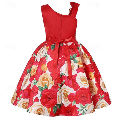 Flower Dress 3D Party Summer Sleeveless Easter Girls'