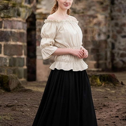 Pirate Lady Elegant Victorian Medieval Renaissance Summer Blouse