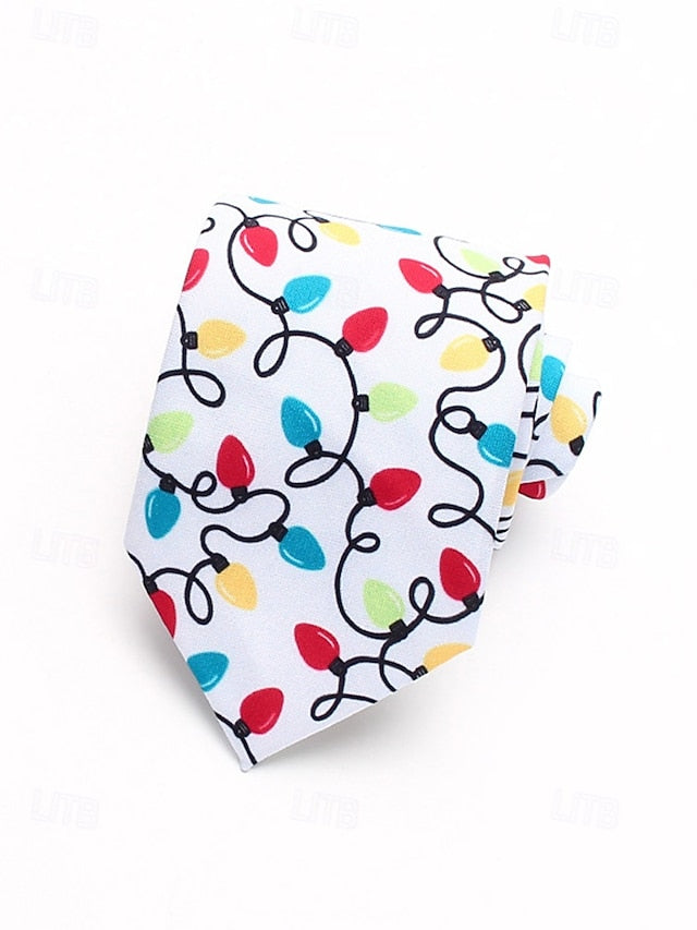 Silk Christmas Fun – Polyester Santa and Tie Tree Men's