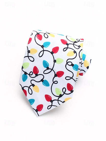 Silk Christmas Fun – Polyester Santa and Tie Tree Men's