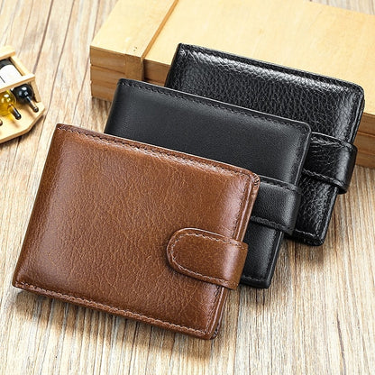 wallet card leather purse multi top cowhide layer Genuine coin