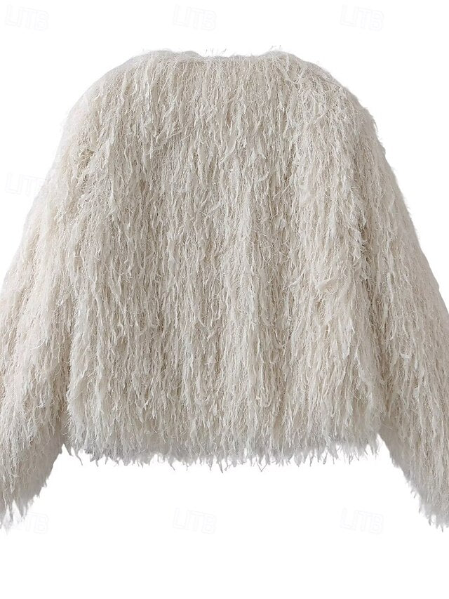 Coat Women's Comfortable Leathers Furs Fur Faux