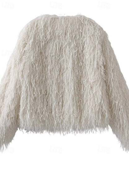 Coat Women's Comfortable Leathers Furs Fur Faux