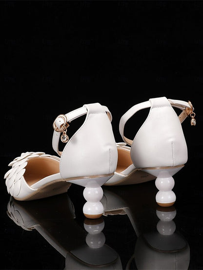 Shoes with Bridal Clutch Matching Floral-Embellished White –