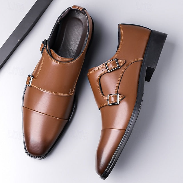 Shoes Elegant – Monk Men's Double Leather Strap