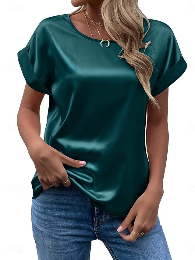 Women's T Shirt Plain Fashion Basic Modern Short Sleeve