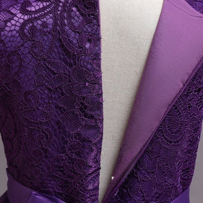 Dress Girls' Floral Line A Party Little Kids Plain