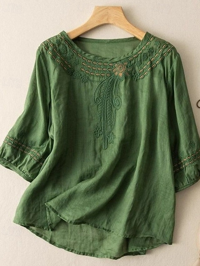 Women's Blouse Lace Tops Lace Plain Stylish Classic Modern