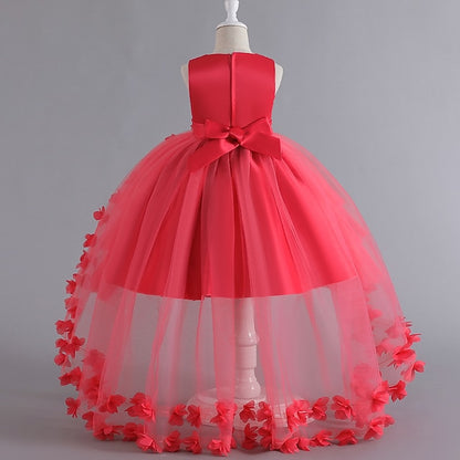 Color Toddler Party Sleeveless Solid Dress Girls'